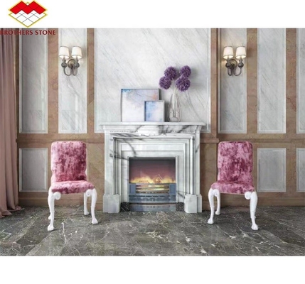 Moderno Mini Manteiga artesanal Arte escultura arqueada Francês Nova York Mármore Interior Perfumado Neve ameixa Chaminé em torno