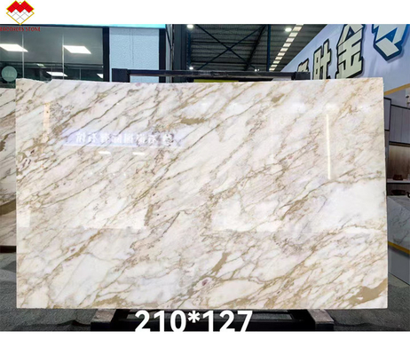 Comércio FOB Modern Calacatta Gold Marble Slab da Itália para piso de parede