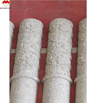 Coluna de relevo de pedra natural para o design de pilares ocos ao ar livre na decoração de hotéis