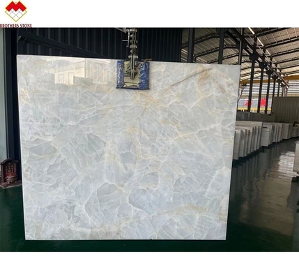 Transparente Royal White Onyx Tile Grande forma de pedra com 0,12% de absorção de água
