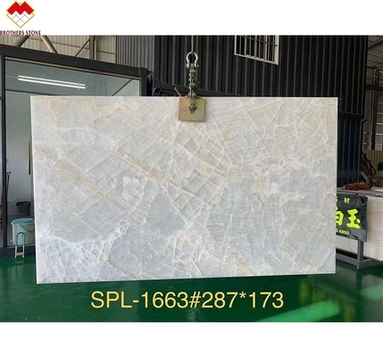 Transparente Royal White Onyx Tile Grande forma de pedra com 0,12% de absorção de água