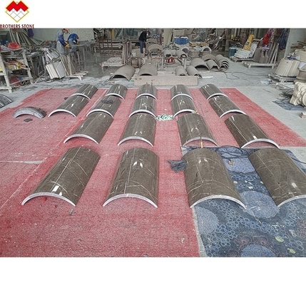 Design moderno Customizado Coluna de mármore cinza revestimento de arco Hull Marble Pillar Design