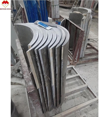 Design moderno Customizado Coluna de mármore cinza revestimento de arco Hull Marble Pillar Design
