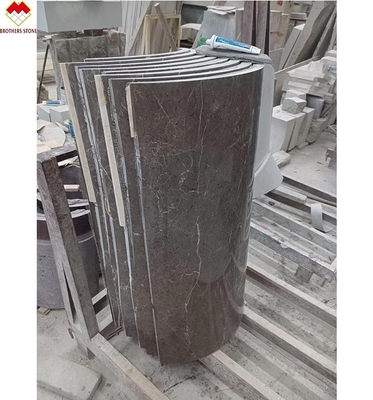 Design moderno Customizado Coluna de mármore cinza revestimento de arco Hull Marble Pillar Design