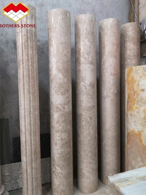 Decoração Tinta Verde Veias Brancas Coluna de mármore Coluna romana Oca 15-30mm Espessura