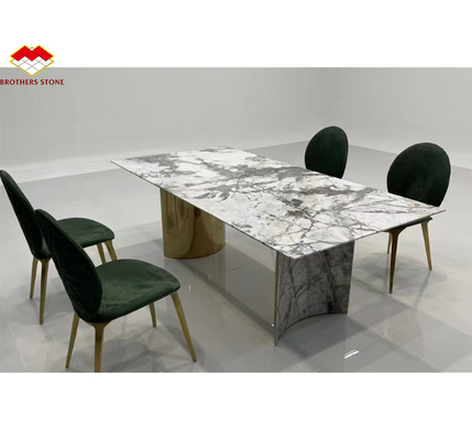 Lâmina de mármore italiano branco Arabescato polido para parede moderna e mesa redonda de jantar