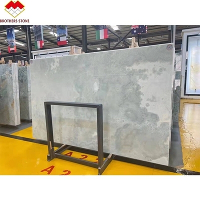 Painel de parede de ónix azul translúcido personalizável para revestimento de mármore azul do comércio FOB