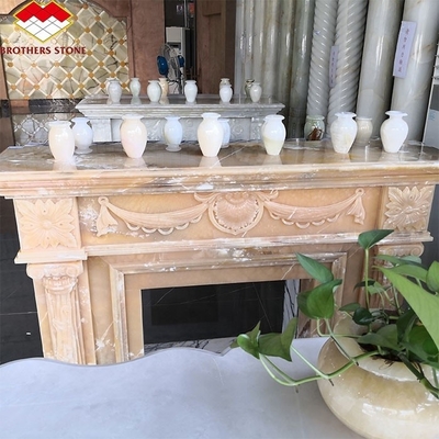 Villa Sala de estar Chaminé rodeado Chaminés de pedra de mármore interiores modernos personalizados