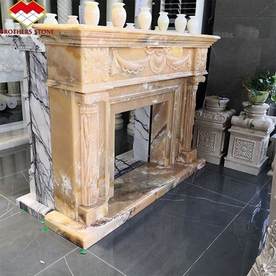 Villa Sala de estar Chaminé rodeado Chaminés de pedra de mármore interiores modernos personalizados