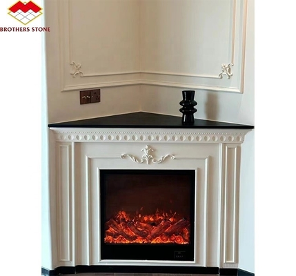 Caminha de estilo italiano moderno de mármore mantel Caminha de pedra decorativa interior em granito