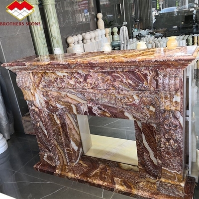 Caminha de estilo italiano moderno de mármore mantel Caminha de pedra decorativa interior em granito