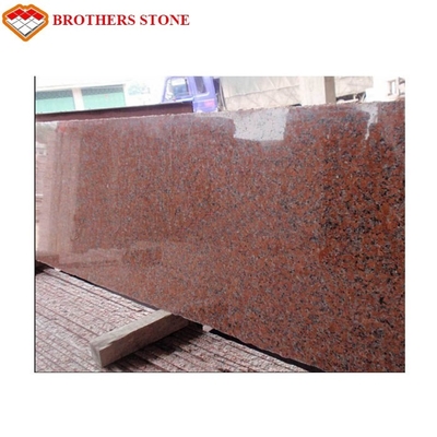 Laje vermelha da pedra do granito do bordo G562 grande para o tampão/pele/base da coluna