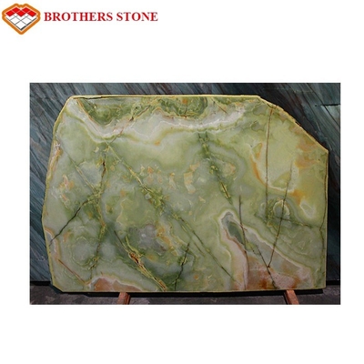 Laje personalizada do ônix do jade do tamanho, laje grande verde do mármore de ônix para a mesa de centro