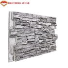 Tipo de pedra artificial exterior painel de parede de pedra de pedra cultivado do falso do plutônio do poliuretano do painel