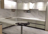 Cozinha branca Worktops de quartzo, tamanho personalizado de quartzo bancadas de pedra