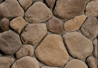 A pedra calcária artificial exterior moderna Cobblefield cinzento branco interior da camurça da pedra da cultura cinzento seca a pilha