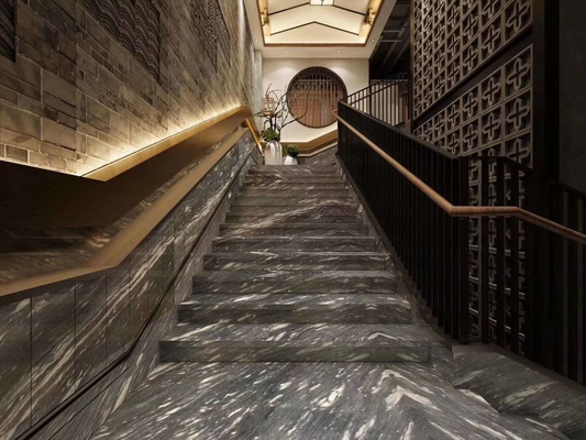 laje de 30mm Grey Wood Vein Marble Stone para o assoalho da casa