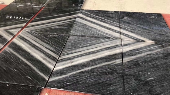 laje de 30mm Grey Wood Vein Marble Stone para o assoalho da casa