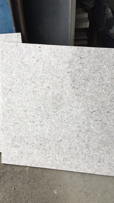 Partes superiores de contador personalizadas do granito de Pearl White do tamanho para o jardim