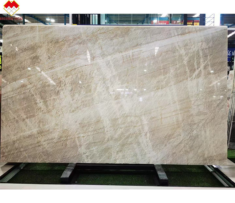 18mm CNF Taj Mahal Quartzite Branco Cristallo Countertop de Pedra Backlit para Decoração Doméstica