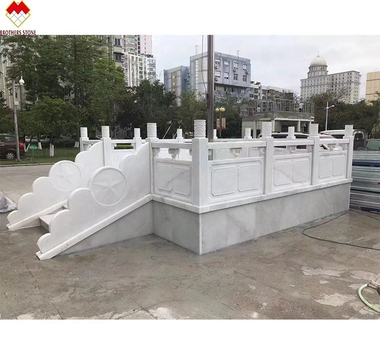 Condições de entrega FOB/CNF Marmo Branco Porta-malas Balcão Balustrade de balcão Balustrade para villa
