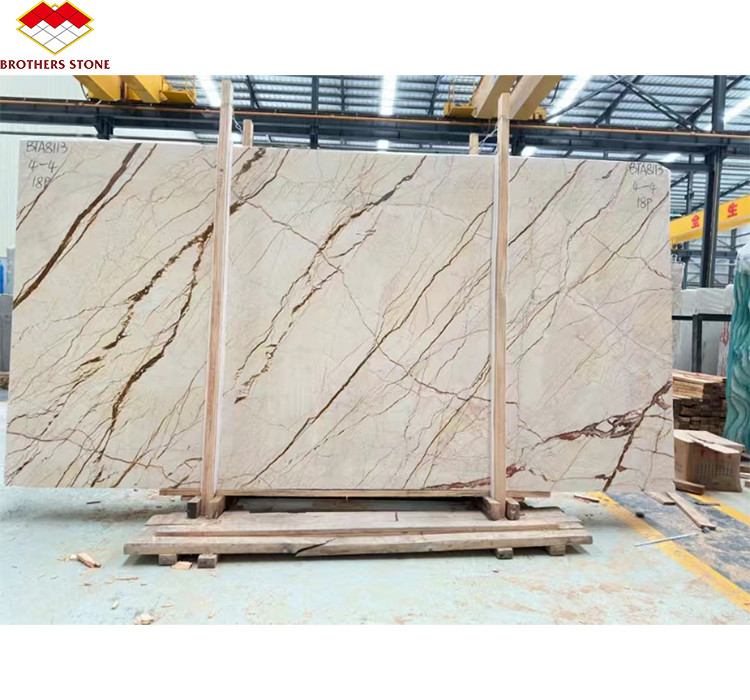 Pisos e escadas interiores Solfitel ouro mármore grande laje em estilo natural moderno