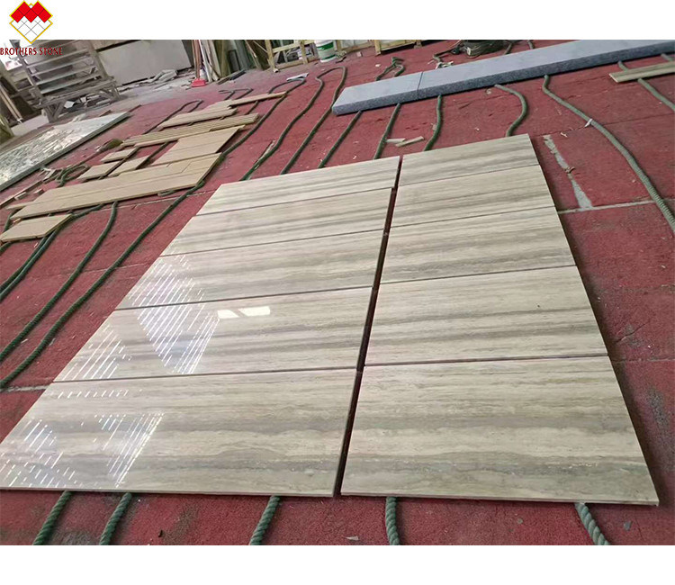 12x24 polegadas de tamanho Veias cinzentas Travertino Beige Slab de chão em bom estilo de design moderno