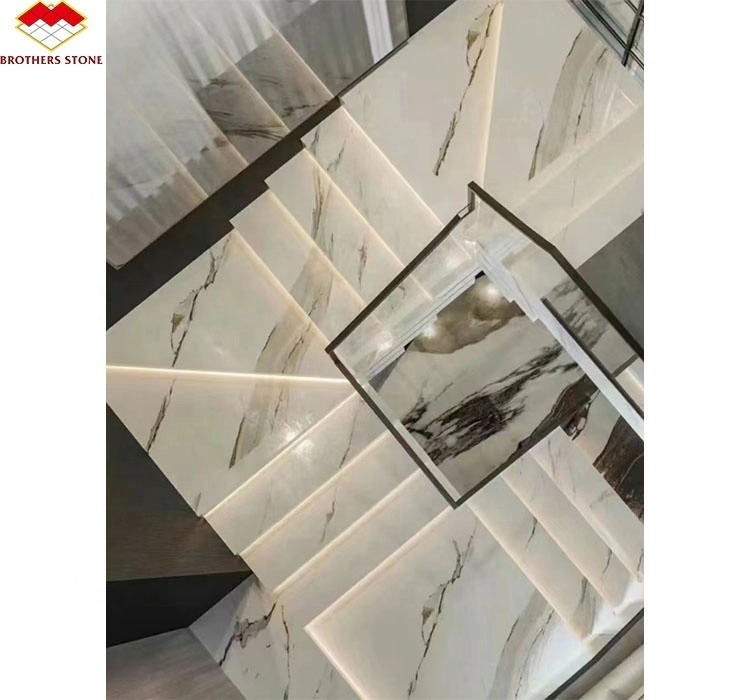 Escalinhas de pedra sinterizadas personalizadas para luxo Design moderno em várias cores