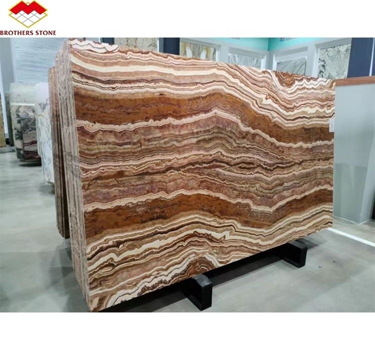 Textura translúcida de ónix de mármore do mar Negro polido para decoração de painéis de parede interiores
