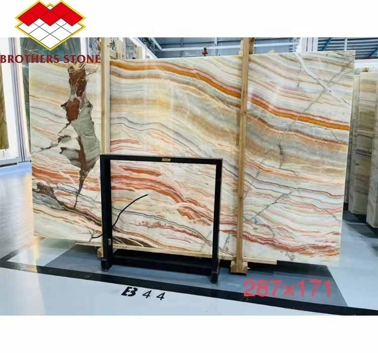 Chapas de pedra de mármore de ônix cortadas à medida perfeitas para decoração doméstica e mesa de sala de estar