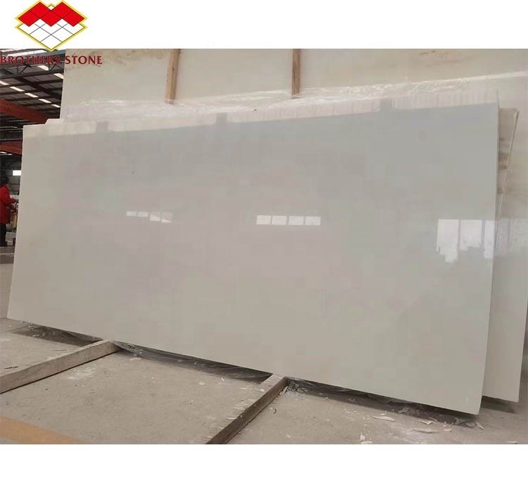 Custom Modern White Onyx Marble Slab para Escadaria Mesa de Jantar Chaminé Forno Pedra