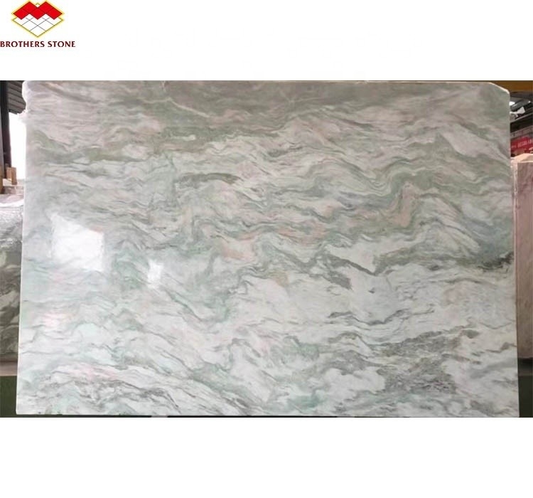 Estilo de Design Moderno Big Slab Jade Verde Ónix Pedra de Mármore para Parede e Mesa do Banheiro