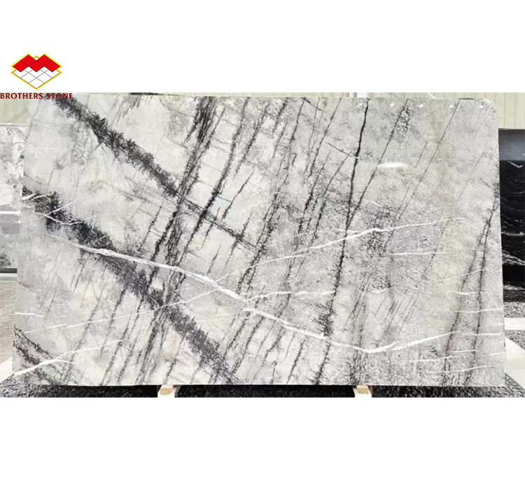 Design Gráfico Pedra Natural Itália Silver Fir Marmore Floor Tile para sala de estar