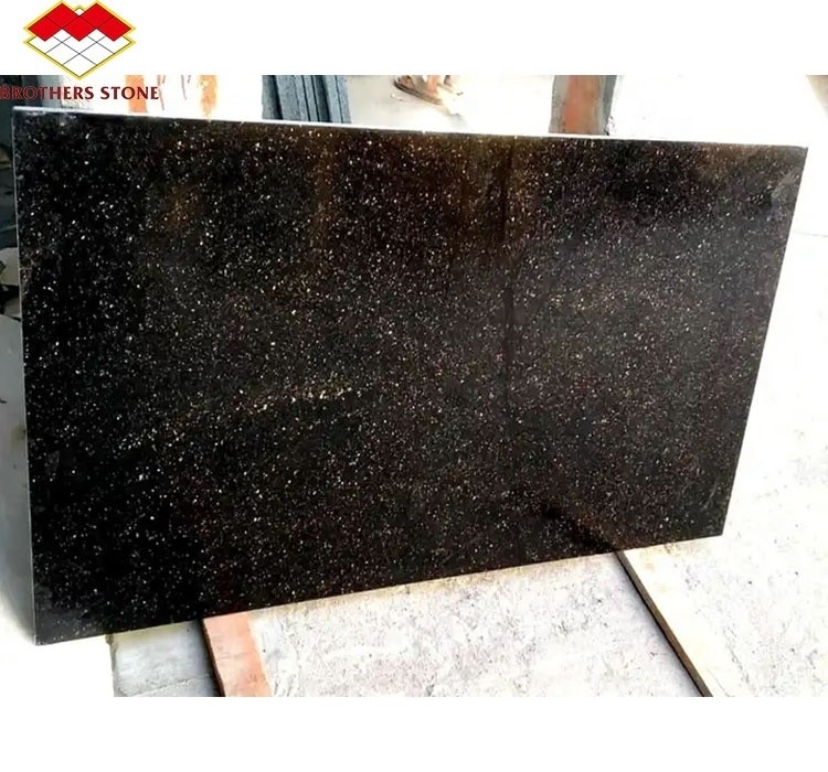 Cozinha de hotel balcão e escadas cortadas à medida Indian Black Star Galaxy Granite Slabs