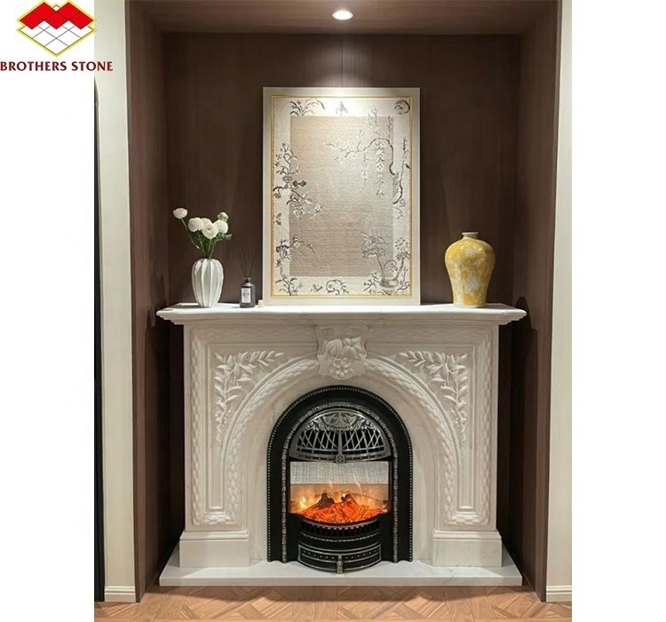 Chaminés de carvão Moderno estilo italiano Mármore Sofitel Chaminé Mantel para decoração interior